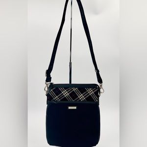 Pre-Loved Nylon Burberry Black Label Nova Check Crossbody Shoulder Bag